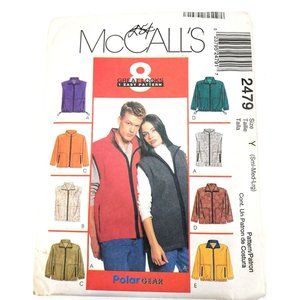 McCall's Pattern #2479 Polar Gear Vest/Jacket Unisex Size S M L UNCUT 1990s